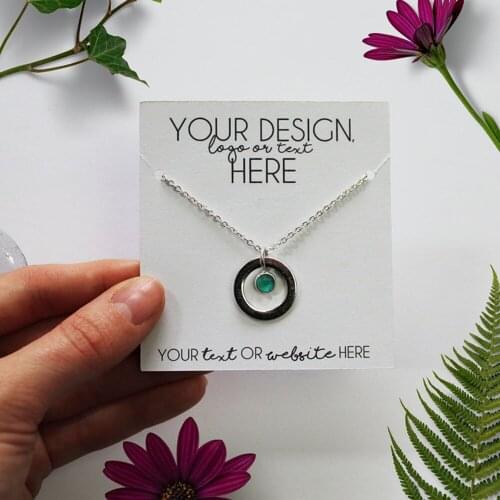 Custom Your Logo Recycled Packaging Earring Jewelry Display Backing Cards, Pesonalize Small Earrings Studs Backing Cards Tags