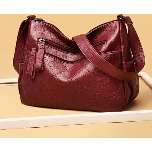 Simple Lattice Womens Bag 2021 Diamond Lattice Crossbody Bags Solid Color Lozenge Handbags Quilted Flap Female Shoulder Bag Sac