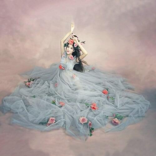 Maternity Photo Props Pregnant Maternity Women Phtography Clothes Long Fairy Trailing Dress New Fashion Shoot Shower Dress