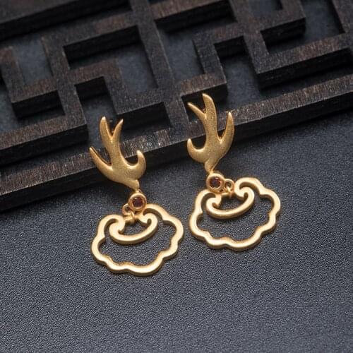 VLA Creative National Design Swallow Earrings 2021 Trend Fashion Simple 925 Sterling Silver Cloud Earrings