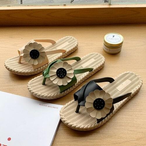 High Quality Women Shoes Summer Floral Flip Flops Beach Slippers Womens Non-slip Casual Flip Flop Slippers Outdoor Confortable
