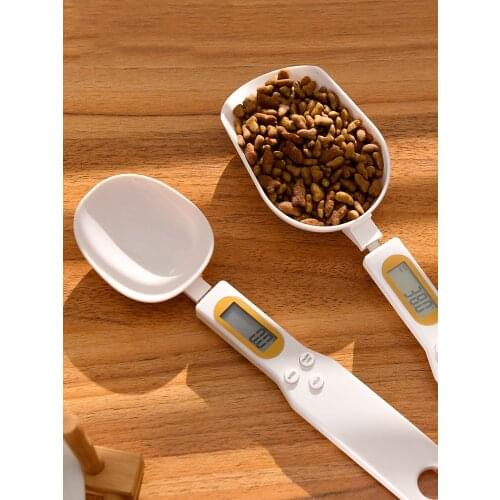 LED Display 100g/1g Food Containers Pet Food Scale Cat Food Dog Food Spoon For Dog Cat Feeding Bowl Scale Spoon Measuring