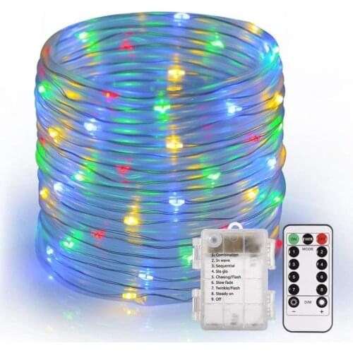Remote Control Pipe Copper Wire Lamp Festive Christmas Party Decoration Interior and Exterior Mini Star String Lights