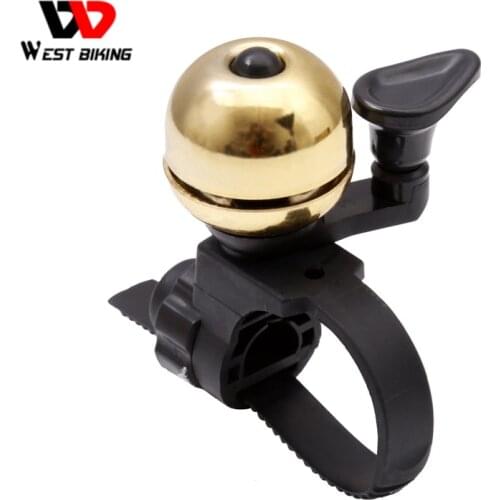 WEST BIKING Bicycle Bell And Horn Vintage Safety Warning Bike Bell Cycling Mini Handlebar Copper Bell Ring Bike Accessories