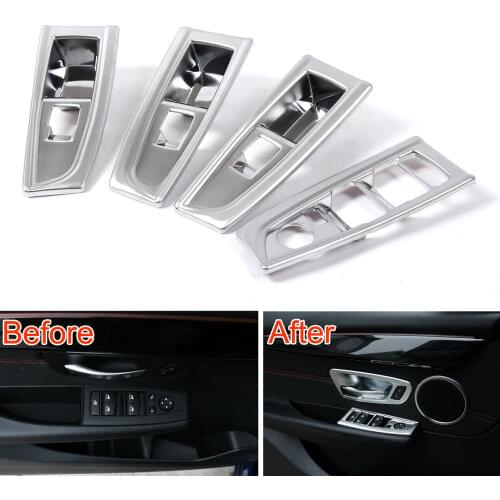 Car Interior Armrest Door Window Switch Button Bezel Cover Trim For 2 Series 220i 220i Active Tourer 228i 228i xDrive 2015-2016