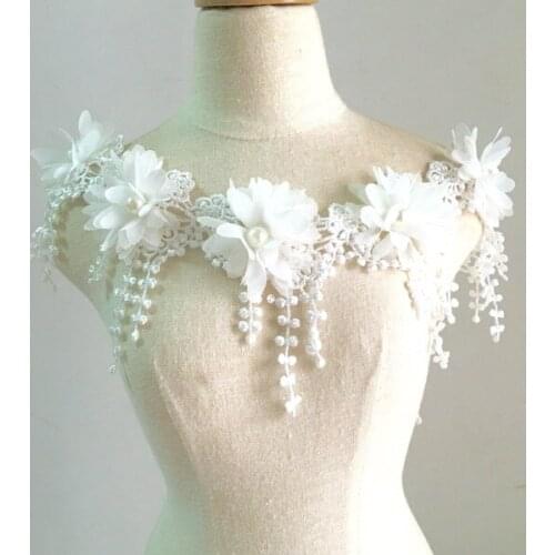 10cm*90cm/piece,Tassel Nail Bead Flower Lace Decal,Clothing,Skirt,Wedding,Decoration,Curtain Accessories,DIY Handmade Materials