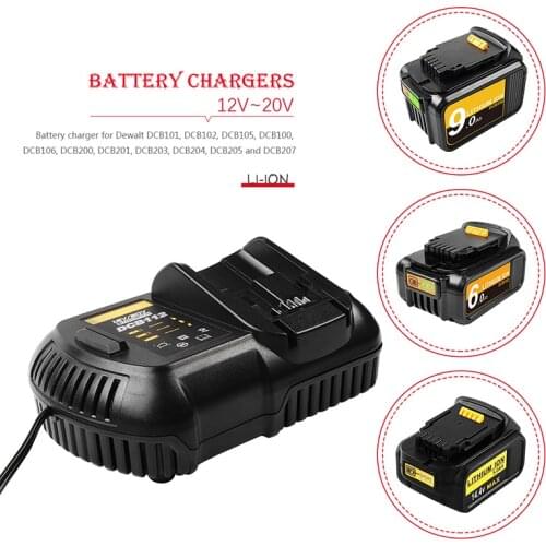 12V/20V DCB112 Battery Charger DCB115 for Dewalt MAX Battery DCB201 DCB207 DCB200 DCB204 DCB203 DCB120 DCB101 DCB107 DCB105 Z50