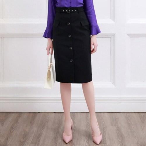 High End Celebrity Temperament Skirt Autumn And Winter Women 2021 New Fashion Over Knee Buttock Skirt Winter Skirt Ol