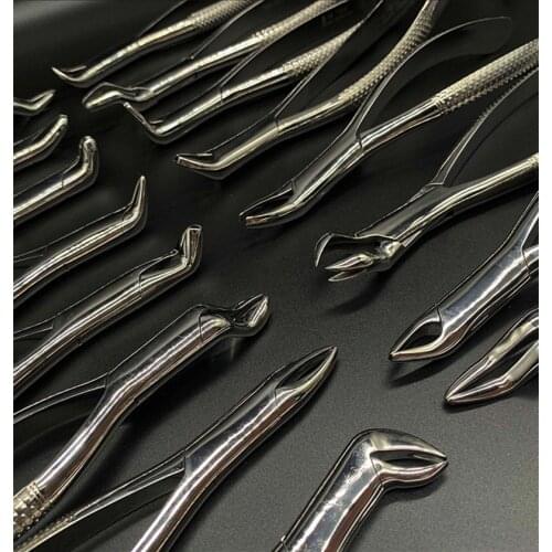 1pc Dental Extraction Forceps for Adult Stainless Steel Dental Surgical Tool Instruments Full Mouth Teeth Use in Dentist