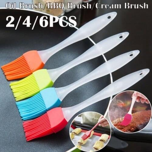 2 Pcs Bbq Baking Cooking Brush Silicone Bread Basting Brush Diy Kitchen Cooking Tools Barbecue Oil Brush Bread Cream Brush