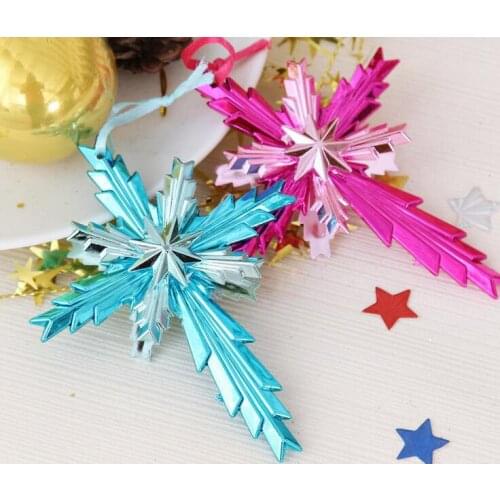 5pcs 13*10cm 3D Cross For Christmas Party Tree Accessories Hanging Decoration