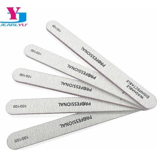 5PCS Nail Files for Gel Varnish 100/100 lime a ongle Milling Buffers Set Gel Cuticle Remover Polishing Sanding Files Nail Art