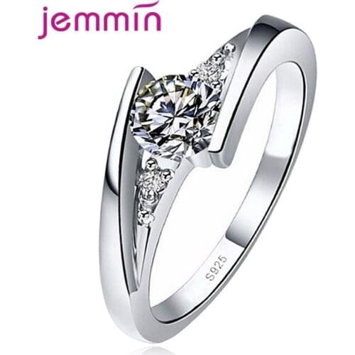 925 Sterling Silver Retro Crystal Rings For Women Girls Wedding Engagement Valentines Day Gift Luxury Jewelry Wholesale