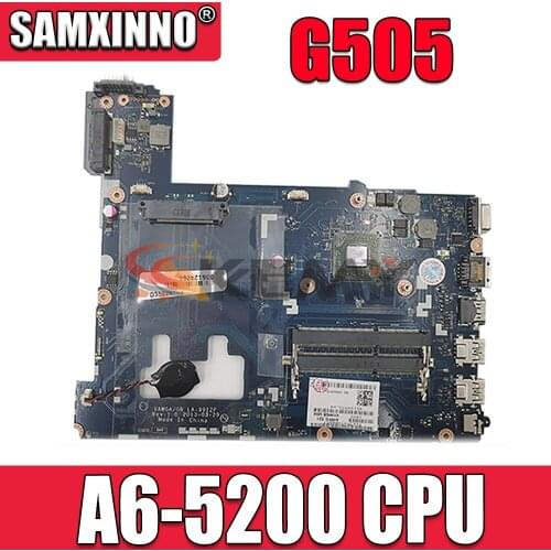 Akemy Laptop Motherboard For Lenovo G505 VAWG GB LA-9912P MAIN BOARD 15.6 inch with A6-5200 CPU DDR3