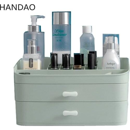 Large Capacity Plastic Makeup Organizer Desktop Dressing Table Cosmetic Organizer Drawer Type Makeup Storage Organizer Box