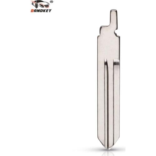 Dandkey 10X Metal Blank Uncut Flip Folding Remote Car Key Blade Type #48 for Nissan Original 2014 Remote blade NO.48 NSN14 Blade