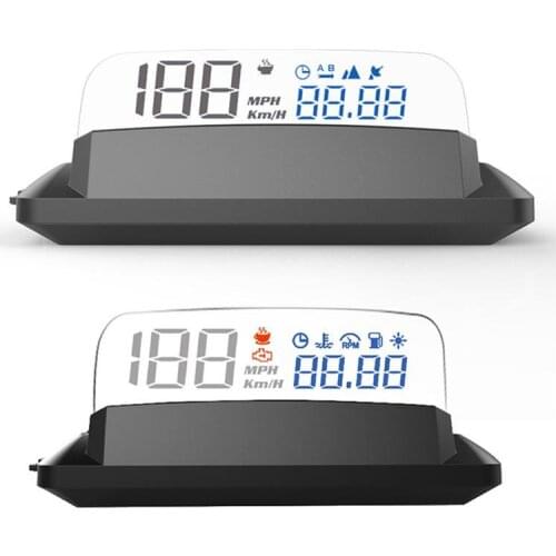 Head Up Display Car HUD Display Alarm Function 5 Inches Car HUD Head Up Windshield Display Universal Suitable For All Vehicles