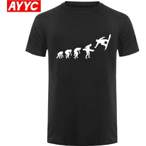 Evolution Snowboard T Shirt Men Boutique Tshirt New Pure Cotton Short Sleeves Tops Tee Hip Hop Fashion Mens Brand T Shirt
