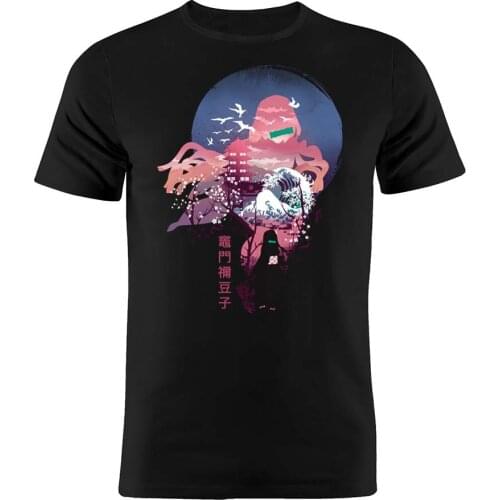 Unisex Women Men T Shirt Cotton Demon Slayer Nezuko Artwork Black Tee