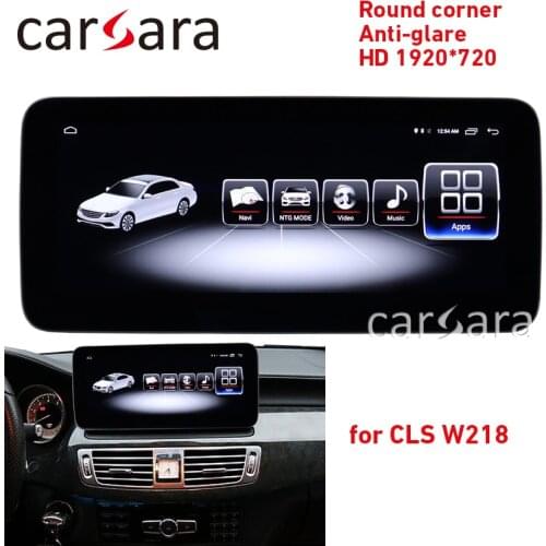 GPS screen CLS W218 round corner anti-glare display C218 NTG4 radio upgrade android head unit interface X218 4G ram HD 1920 navi