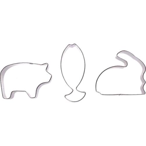LINSBAYWU New animal shape Stainless Steel mold Cookie Cutter Biscuit Baking Pastry Mold Cute Cartoon Cookie Cutter For Kids