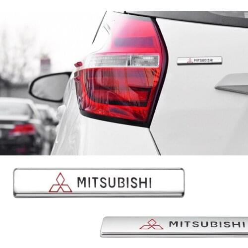 3D Metal Car Stickers Tail Emblem Badge Decals For Mitsubishi ASX Lancer Pajero Outlander L200 EVO Lancer EX Styling Accessories