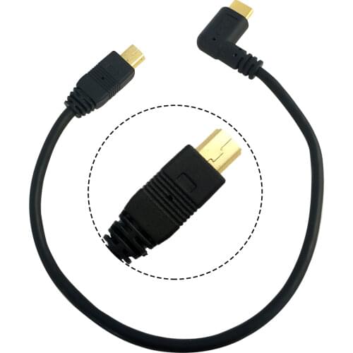 Mini USB Cable 5 Pin Male to Male USB 3.1 Type C to Mini OTG Data Cable Adapter Converter Charging Cable Length 25cm