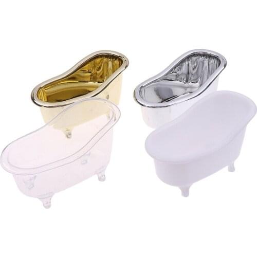 Mini Bathtub Soap Jewelry Storage Box Makeup Organizer Container Desktop Sundry Storage Case Flower Pot