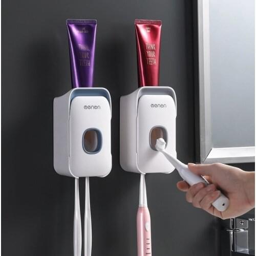 Multifunctional Toothpaste Squeezer For Home Bathroom Automatic Toothpaste Dispenser Restroom Punch-free Bathroom Accessories