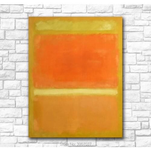 Wall Pictures For Living Room Abstract Mark Rothko (Yellow Orange Yellow Light Orange) Canvas Art Home Decor Modern Oil Painting