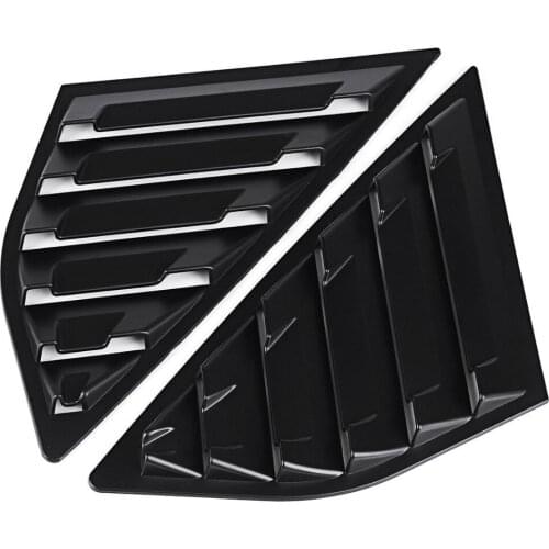 New Arrival 2pcs ABS Black Rear Quarter Panel Window Side Louvers Vent For Ford Focus Hatchback 4 Dr 12-18