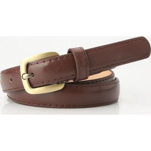 Solid PU Female 105cm * 1.9m Women Fashion Belts Lady Casual Waistband Girls Narrow Girdle Metal Buckle