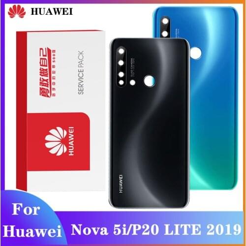 Original for Huawei nova 5i Back Glass Battery Cover Rear Door Housing Case Huawei Nova 5i Back Glass Cover With Camera Lens