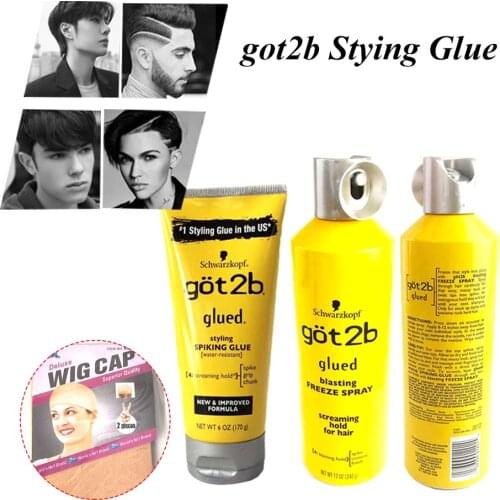 Got 2b spray human hair styling gel got2b spray glued 12 oz / 6 oz Freeze Spray Ultra Glued Invincible Styling Hair Gel 1.25oz