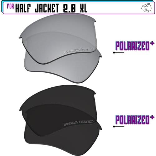 EZReplace Polarized Replacement Lenses for - Oakley Half Jacket 2.0 XL Sunglasses - Blk P Plus-SirP Plus
