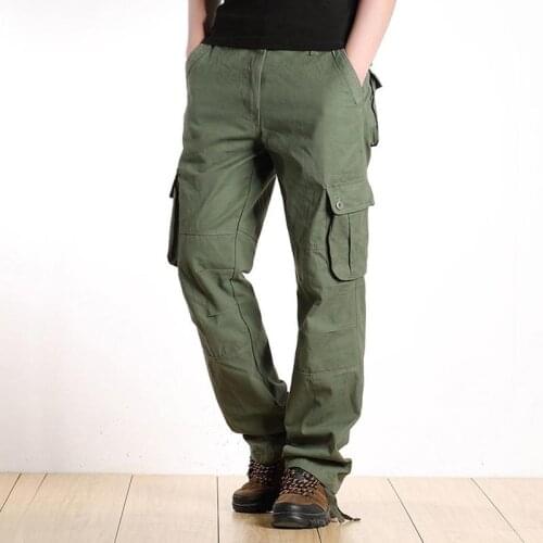 Hot Selling Mens Loose Casual Overalls Multi-pocket Military Camouflage Combat Pants