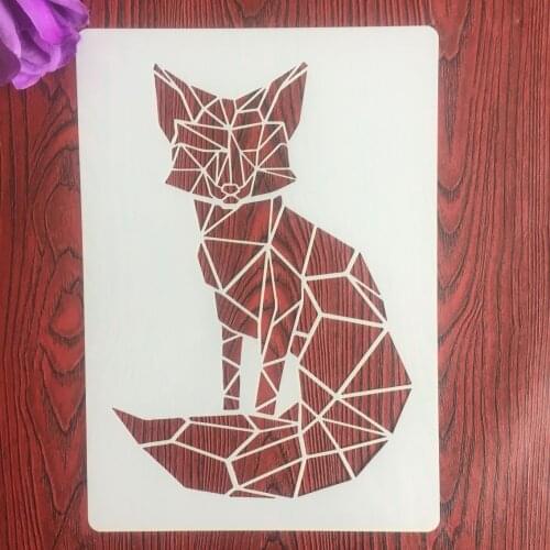 A4 29 * 21cm Animal cat Mandala DIY Stencils Wall Painting Scrapbook Coloring Embossing Album Decorative Paper Card Template