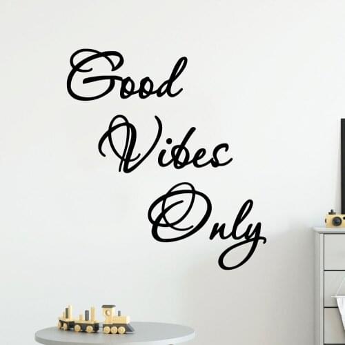 PhraseGood vibes duly Vinyl Wall Sticker Home Decor Stikers Decor Living Room Bedroom Removable Bedroom Nursery Decoration