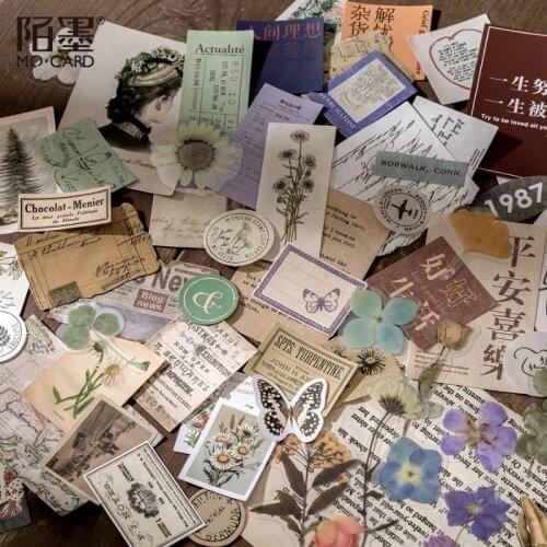 VIntage Bill Plant Map Stationery Sticker Scrapbooking Seal Creative DIY Diary Journal Decorative Adhesive Paper Label Supplies