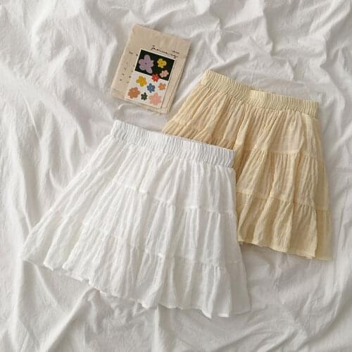 Skirts Women A-line All-match Korean Style Solid Students Elegant Comfortable Cool Casual Fashion Chic New My Style