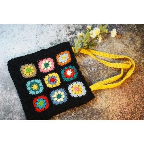 Crochet handbag handmade women seaside handbag for travel holiday