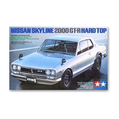 1/24 Tamiya plastic assembling car model toy Nissan SKYLINE 2000GT-R hard top version DIY assembling kit #24194
