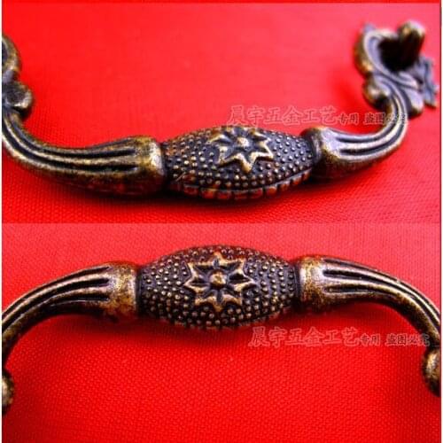 1PC\Zinc Alloy Antique wooden handle eight weeks dedicated cabinet drawer handle handle accessories Continental