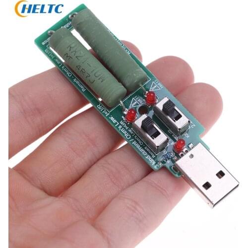 1PCS USB Resistor Dc Electronic Load Tester With Switch 5V 1A 2A 3A Battery Capacity