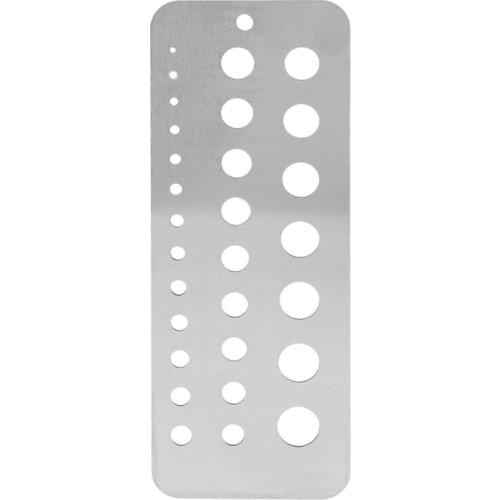 29 Size Drill Gauge Stainless Steel Template Drill Gage for 1/16" to 1/2" by 1/64" Drills