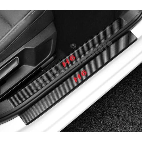 4PCS Carbon Fiber Car Door Sill Sticker For Haval H6 Car Stickers and Decals Auto-Styling