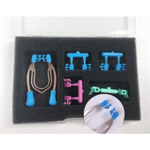 5Sets Dental Matrix Clip Clamps Hand Use Wedges Tinas Ring Plier Autoclave 121℃ All in One Replacement Type A