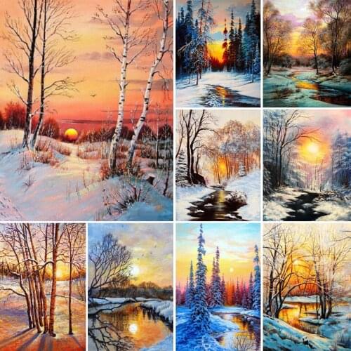 5D landscape DIY diamond painting picture full square full diamond embroidery gift mosaic mosaic home decoration gift kit