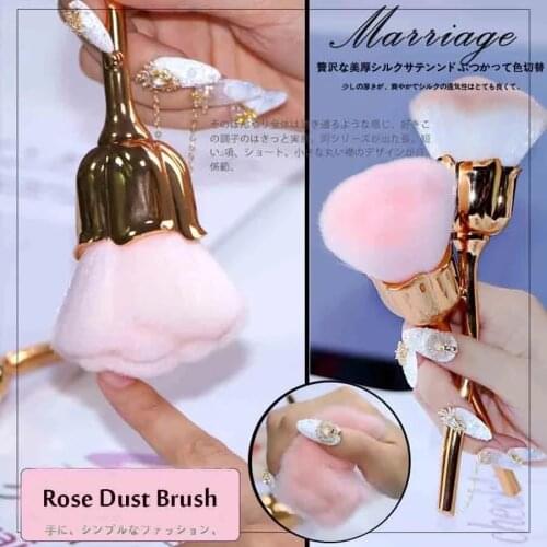 AUQUEST Nail Art Dust Brush For Manicure Rose head brush Blush Powder brushes Fashion Gel Nail Accessories Nail Material Tools