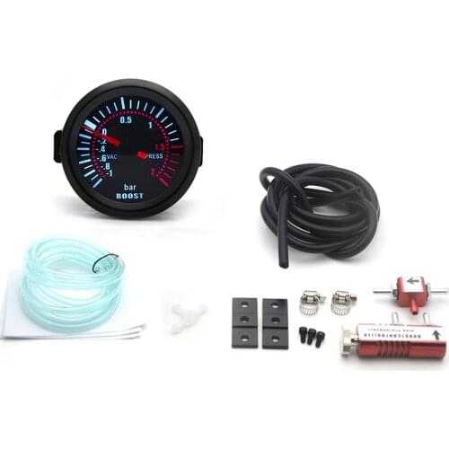2"52mm Car Smoke Len Turbo Boost Gauge -1-2 Bar With Adjustable Auto Turbo Boost Controller Kit 1-30 PSI IN-CABIN